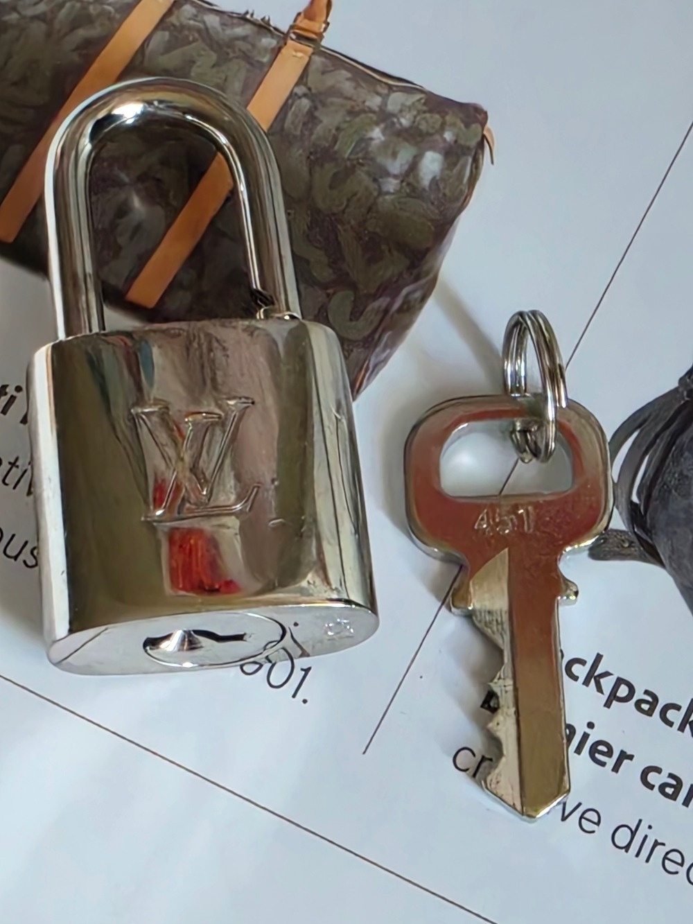 Louis Vuitton Silver Padlock with Key #451 - Picture 4 of 5
